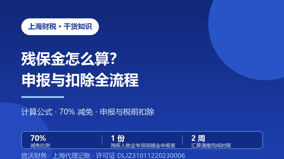 残保金、残金怎么缴？企业残疾人就业保障金申报与税前扣除全流程