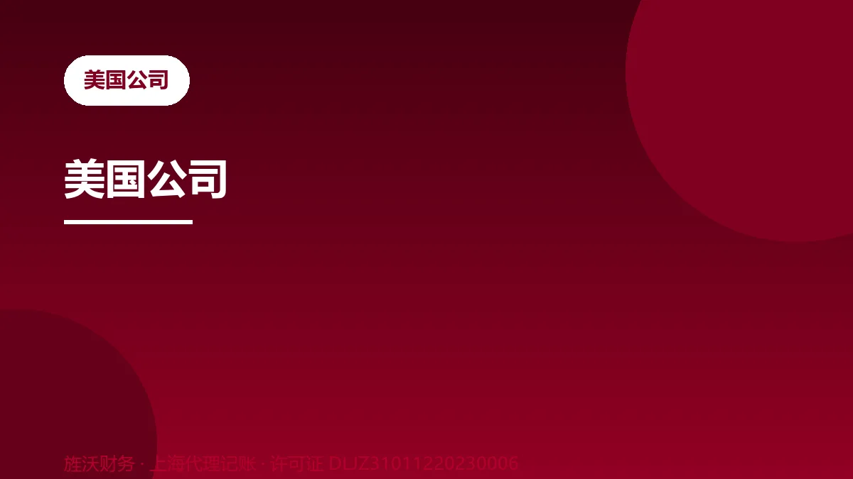 美国公司 - 旌沃咨询