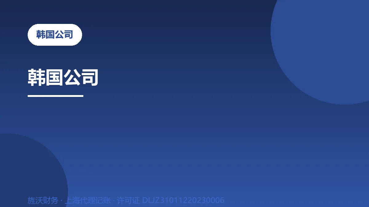 韩国公司 - 旌沃咨询