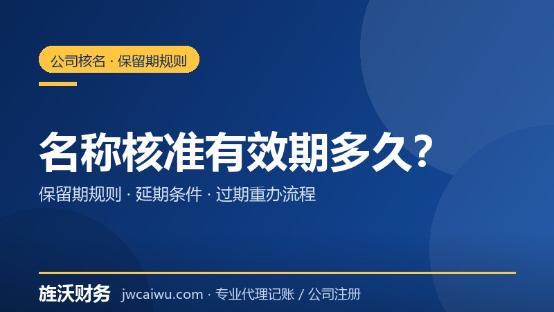 公司名称核准有效期多久？保留期、延期与注销规则 - 旌沃财务